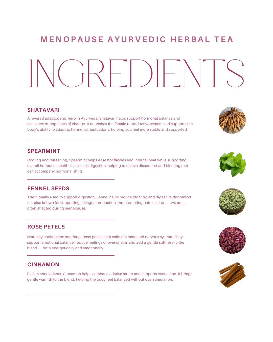 Menopause Ayurvedic Herbal Tea